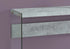 44" Taupe And Clear Solid Console Table