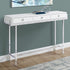 48" Taupe And Silver Console Table