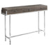 48" Taupe And Silver Console Table