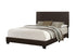 Brown Standard Bed Upholstered With Headboard