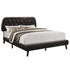 Tufted Brown Standard Bed Upholstered With Headboard