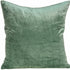 18" X 7" X 18" Transitional Green Solid Pillow Cover With Poly Insert