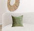 18" X 7" X 18" Transitional Olive Solid Pillow Cover With Poly Insert