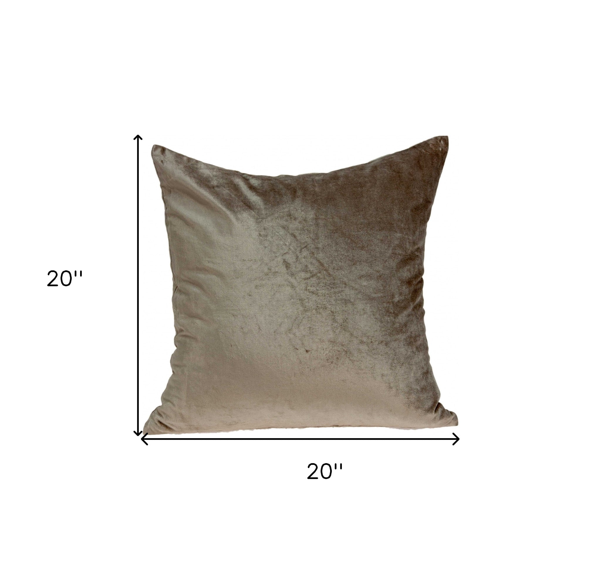 Super Soft Taupe Solid Decorative Accent Pillow