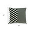 18" X 5" X 18" Transitional White & Black Pillow Cover With Poly Insert