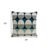 20" X 7" X 20" Transitional Gray And Blue Pillow Cover With Poly Insert