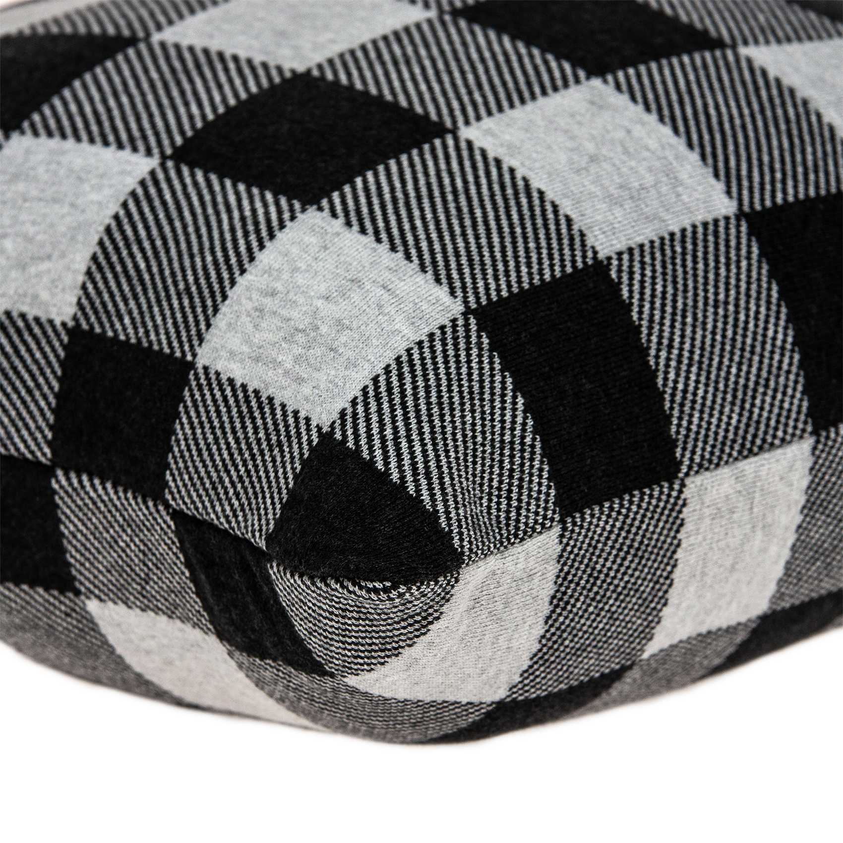 Square Buffalo Check Gray Accent Pillow