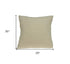 20" X 7" X 20" Beautiful Transitional Tan Pillow Cover With Poly Insert