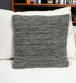 20" Gray Woven Cotton Blend Throw Pillow