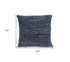 20" Blue Woven Cotton Blend Throw Pillow