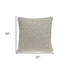 20" X 7" X 20" Charming Transitional Beige Accent Pillow Cover With Poly Insert