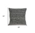 20" Charcoal Woven Cotton Blend Throw Pillow