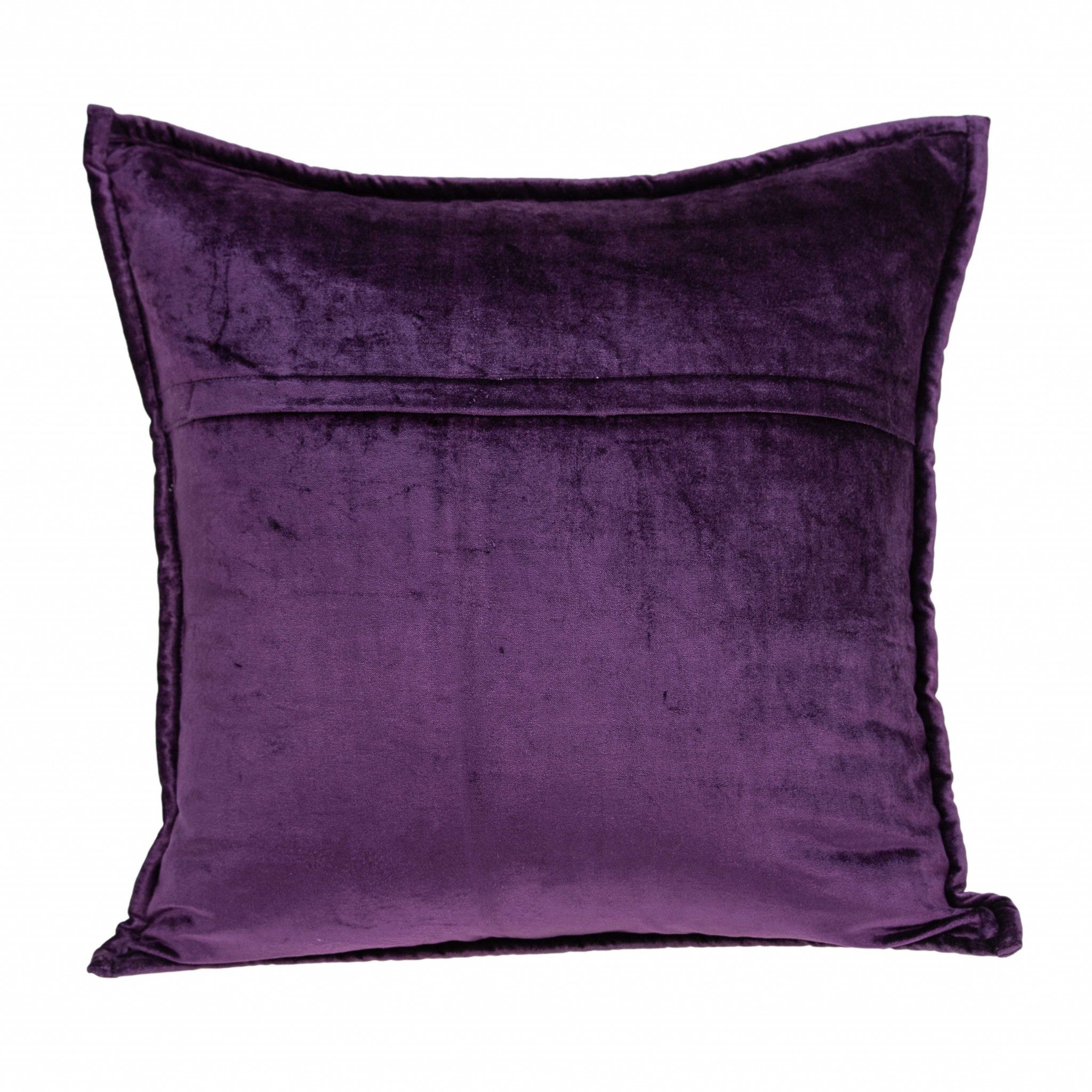 20" X 20" Purple Cotton Blend Zippered Pillow