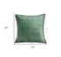 20" X 7" X 20" Transitional Green Solid Quilted Pillow Cover With Poly Insert