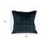 20" X 7" X 20" Transitional Dark Blue Quilted Pillow Cover With Poly Insert