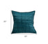 20" X 7" X 20" Transitional Teal Solid Quilted Pillow Cover With Poly Insert