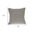 20" X 7" X 20" Transitional Gray Solid Quilted Pillow Cover With Poly Insert