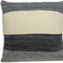 20" X 7" X 20" Transitional Cream And Gray Pillow Cover With Poly Insert