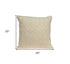 20" X 7" X 20" Transitional Beige Pillow Cover With Poly Insert