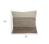 20" X 20" Beige and Brown Cotton Pillow