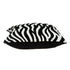 20" X 7" X 20" Transitional Black And White Zebra Pillow Cover With Poly Insert