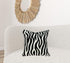 20" X 7" X 20" Transitional Black And White Zebra Pillow Cover With Poly Insert