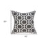 20" X 7" X 20" Transitional Gray And White Accent Pillow Cover With Poly Insert