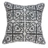 20" X 7" X 20" Traditional Gray And White Cotton Pillow Cover With Poly Insert