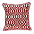 20" X 7" X 20" Transitional Red And White Pillow Cover With Poly Insert