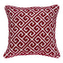 20" X 7" X 20" Transitional Red And White Cotton Pillow Cover With Poly Insert