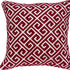 20" X 7" X 20" Transitional Red And White Cotton Pillow Cover With Poly Insert