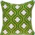 20" X 7" X 20" Cool Traditional Green And White Pillow Cover With Poly Insert