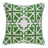 20" X 7" X 20" Traditional Green And White Accent Pillow Cover With Poly Insert