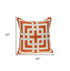 20" X 7" X 20" Transitional Orange And Off White Pillow Cover With Poly Insert