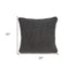 20" X 7" X 20" Transitional Charcoal Pillow Cover With Poly Insert