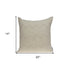 20" X 6" X 14" Transitional Beige Pillow Cover With Poly Insert