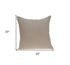 20" X 7" X 20" Elegant Transitional Tan Pillow Cover With Poly Insert