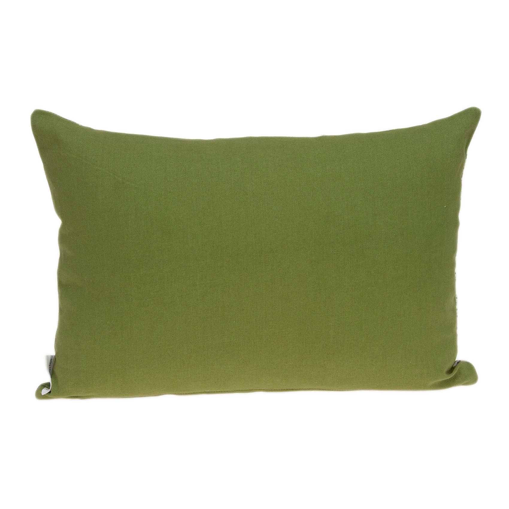 20" X 6" X 14" Tropical Green Cotton Pillow Cover With Poly Insert