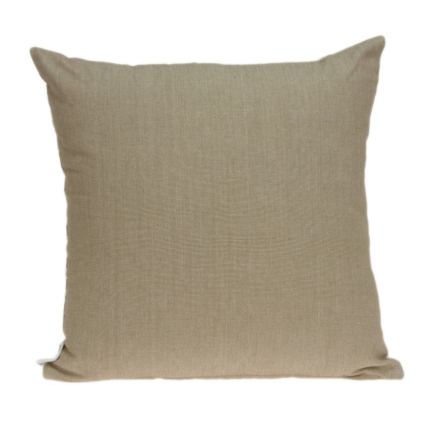 20" X 7" X 20" Transitional Beige Pillow Cover With Poly Insert