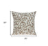 20" X 7" X 20" Transitional Beige Pillow Cover With Poly Insert