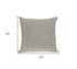 20" X 7" X 20" Decorative Transitional Beige Pillow Cover With Poly Insert