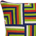 20" X 7" X 20" Handmade Multicolored Accent Pillow Cover With Poly Insert