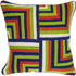 20" X 7" X 20" Handmade Multicolored Accent Pillow Cover With Poly Insert