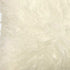 20" Creamy Genuine Tibetan Lamb Fur Pillow With Microsuede Backing