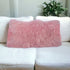 15" X 25" Pink Lambswool Down Throw Pillow