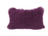 17" Purple Genuine Tibetan Lamb Fur Pillow With Microsuede Backing