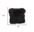 20" Black Genuine Tibetan Lamb Fur Pillow With Microsuede Backing