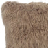 24" Beige Genuine Tibetan Lamb Fur Pillow With Microsuede Backing