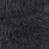 24" Charcoal Genuine Tibetan Lamb Fur Pillow With Microsuede Backing