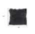 24" Charcoal Genuine Tibetan Lamb Fur Pillow With Microsuede Backing